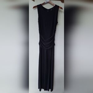 Norma Kamali Kamali Kulture Shirred Waist Jumpsuit Womens Small Wide Leg Black